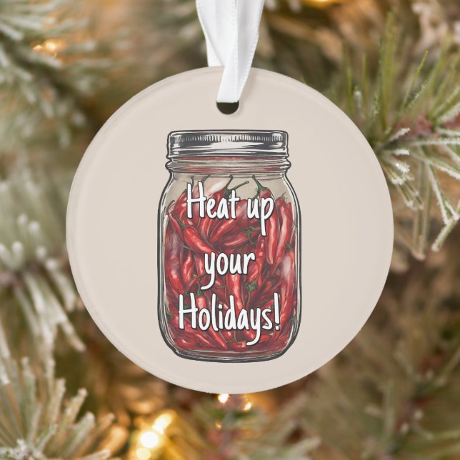 Dried Peppers Jar Ornament (Tree)