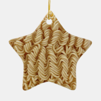 Dried ramen noodles ceramic tree decoration