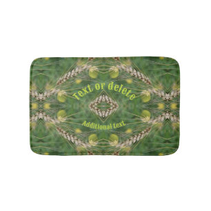 Dried Summer Grass Personalised  Bath Mat