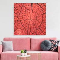 Dried Tree Log Cutaway Pinkish Red Wood Photo