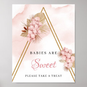 Dried Tropical Flower Blush Baby Are Sweet Sign