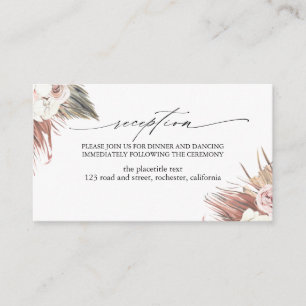 Dried Tropical Foliage Reception Enclosure Card