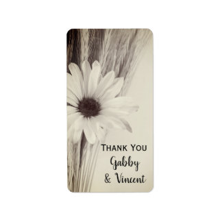Dried Wheat Farm Wedding Thank You Favor Tag