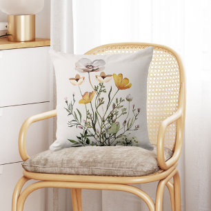 Dried Wildflower Bouquet Cushion
