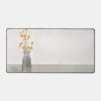 Dried Wildflowers in Ceramic Vase Natural  Desk Mat