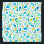 Driedel Gelt Watercolor Hanukkah Pattern Bandana<br><div class="desc">Enjoy this whimsical pattern on this colourful bandanna.
 
 You can always add your own text. Let me know if you'd like something custom made. 
 
 If you buy it,  thank you! Be sure to share a pic on Instagram of it in action and tag me @shoshannahscribbles :)</div>