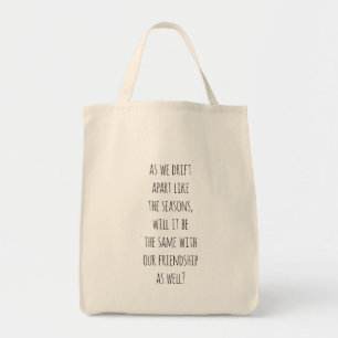 Drift Apart Grocery Tote Bag