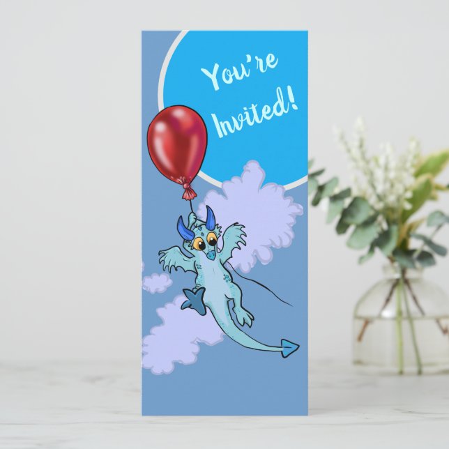 Drift Away Balloon Dragon Save The Date (Standing Front)