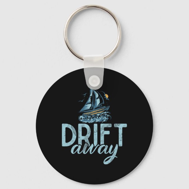 Drift Away Boating  Key Ring (Front)