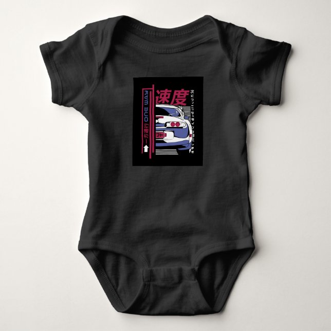 Drift Car Japan Baby Bodysuit (Front)
