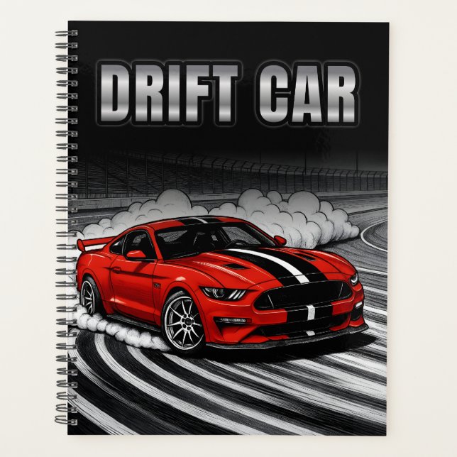 Drift Car Red Muscle Planner (Front)