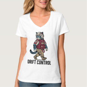 Drift Control Tactical Cat Graphic T-Shirt