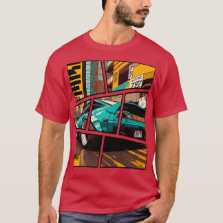 Drift King A JDM SuperComic Strip T-Shirt