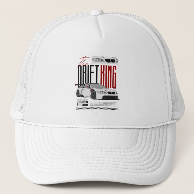 Drift King Racing Car Trucker Hat  (Front)
