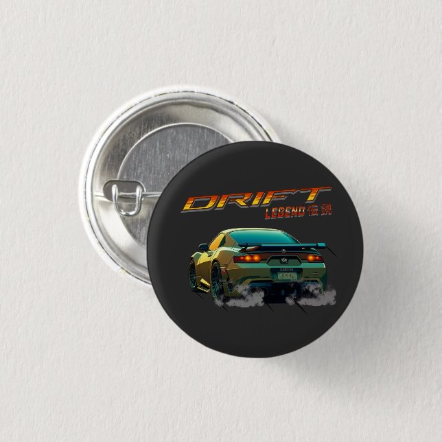 DRIFT LEGEND SUPRA MK4 - ANIME STYLE 3 CM ROUND BADGE (Front & Back)