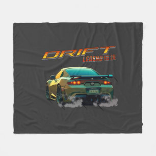 DRIFT LEGEND SUPRA MK4 - ANIME STYLE FLEECE BLANKET