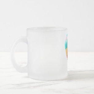 Drifting Dreams: Hot Air Balloon Adventure Frosted Glass Coffee Mug