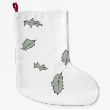 Drifting Holly Leaves stocking
