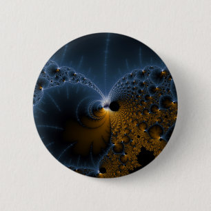 Drifting Jellies - Fractal Art 6 Cm Round Badge