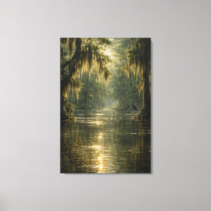 Drifting Morning   Cypress Marsh   Canvas Art