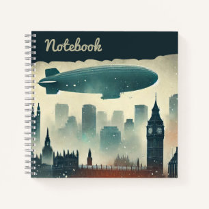  Drifting Over London – Foggy Watercolor Skyline Notebook