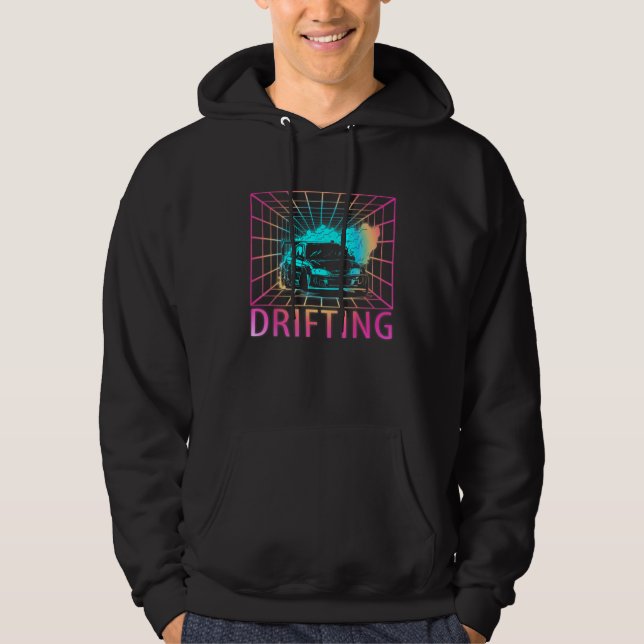 Drifting Retro Car Gift Hoodie (Front)