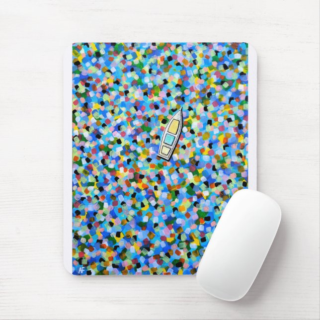 Drifting through Dreams Painting by Alfred Fox Mouse Mat (With Mouse)