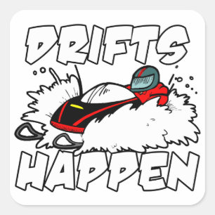 Drifts Happen Square Sticker