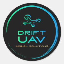DriftUAV Round Sticker - Style 1