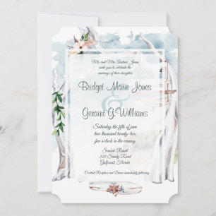 Driftwood Arbor Beach Wedding Invitation