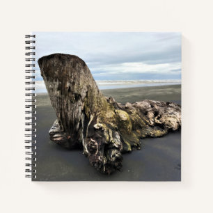 Driftwood at Benson Beach, Cape Disappointment, WA Notebook