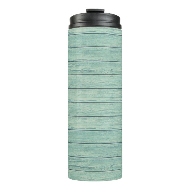 Driftwood Beach design Thermal Tumbler. Jade Thermal Tumbler (Front)