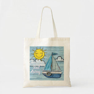 Driftwood Beach design Yacht tote bag.