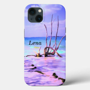 Driftwood Beach Painted Scenic iPhone 13 Case