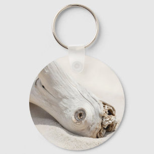 Driftwood Beach Wood Organic Coastal Minimalist Key Ring