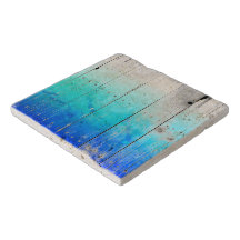 Driftwood Blue Painted Wood Weathered Nautical