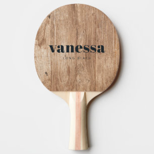Driftwood Boards Minimal Modern Classic Name Ping Pong Paddle