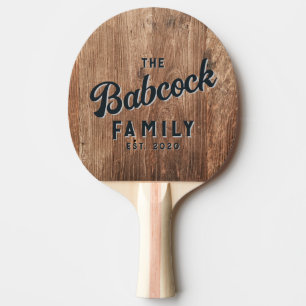 Driftwood Boards Retro Family Name & Year Ping Pong Paddle