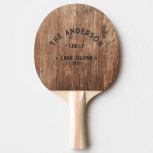 Driftwood Boards Vintage Seaside Family Name Ping Pong Paddle