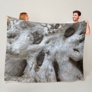 Driftwood Burl Abstract Fleece Blanket