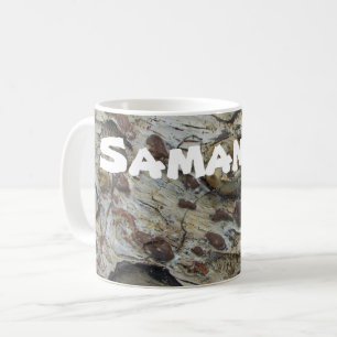 Driftwood Grain Pattern with Name Woodgrain Coffee Mug