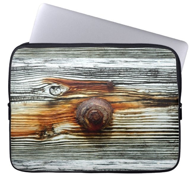 driftwood grey boards Thunder_Cove Laptop Sleeve (Front)