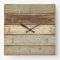 Driftwood in olive Wall Clock