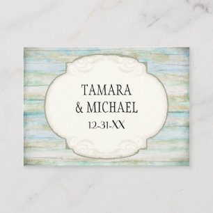 Driftwood Ocean Beach Coastal Seashore Wedding Place Card