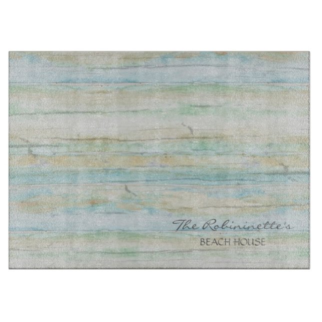 Driftwood Ocean Beach House Coastal Seashore Cutting Board (Front)