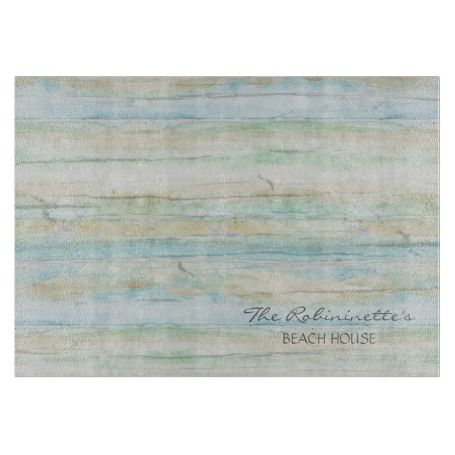 Driftwood Ocean Beach House Coastal Seashore Cutting Board (Front)