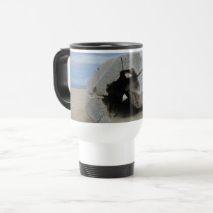 Driftwood Pacific Coast California Beach Photo Travel Mug