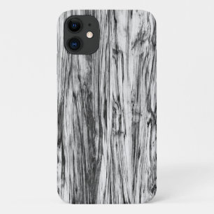 Driftwood pattern - black, white and grey iPhone 11 case