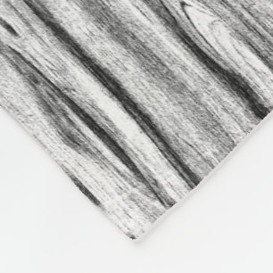 Driftwood pattern - black, white and grey fleece blanket