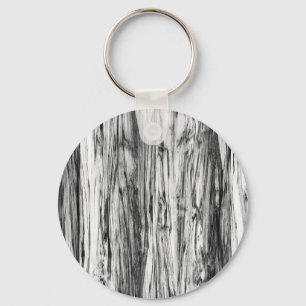 Driftwood pattern - black, white and grey key ring